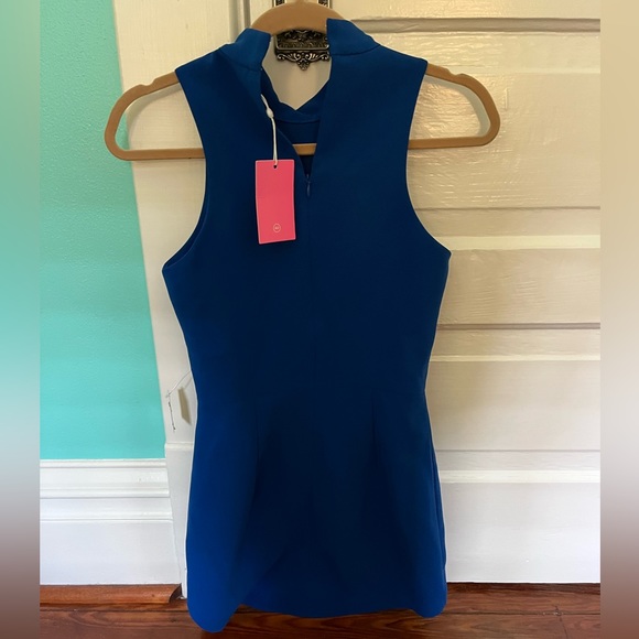 Amanda Uprichard Marshall Dress in Royal Blue - Picture 4 of 5